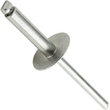 Large Flange Pop Rivets 3/16 x 3/4 Stainless Steel Blind 612 Gap .626 .750 Quantity 25 by Fastenere