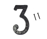 5.5Hotel House Door Numbers Cast Iron Black (Black(Three), Large)