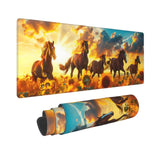 Horse Gaming Mouse Pad Large Desk Mat Extended Mousepad XXL Waterproof Keyboard Pads with Stitched Edges Non-Slip Rubber Base fo