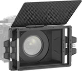 Neewer Mini Matte Box with Two 4x5.65 Filter Trays, 4 Circular Lens Adapters, Carbon Fiber Top Flag, Compatible with SmallRig Ac