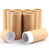 10Pcs Kraft Paperboard Tubes,1.7 Oz/50ml Empty Round Cardboard Box Tube Container with Lid for Essential Oil Bottle Packaging,Gi