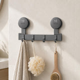 Homeessentials WallMounted Suction Cup MultiHook Rack | DrillFree HeavyDuty Wall Organizer | Strong Vacuum Suction Hooks For