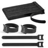 50 Piece Cable Organizer Hook & Loop Tape Wire/Cord Holder Management Strap Reusable Hook & Loop Ties For Pc, Tv, Desk, Wfh