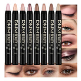 Kaely 8Pcs Cream Eye Shadow Sticks Set, Matte Shimmer Eyeliner Pencil Eyeshadow Palette Makeup, Eye Highlighter Brightener Stick