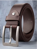 Men Evening, Party, Formal, Casual Brown Genuine Leather Belt ()_441