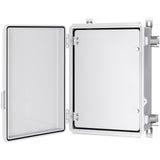 Gratury Junction Box, IP67 Waterproof Plastic Enclosure for Electrical Project, Hinged Grey Cover, Includes Inner Door, Mounting