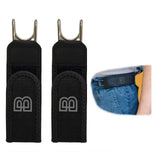 Urvara 2 Pcs Buckleless Belt Hook Tactical Metal Hook Elastic Belt Unisex BuckleLess Invisible Waist Belts For Work And Edc, Bl