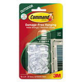 3M Command Strips 17017CLRAW Clear Outdoor Light Clips 16 Count