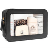 LETGO Clear Makeup Bags, TSA Approved Toiletry Bag with Zipper, Clear Makeup Organizer Fit Carry-on Travel Essentials,Car Access