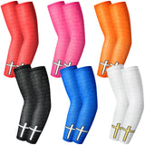 Shyyween 6 Pair Ice Cream Drip Baseball Arm Sleeve Youth Faith Cross Compression Arm Sleeve Religious Christian Sport Gift