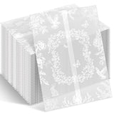 Fullhawl 50 Pcs Wedding Vellum Jackets Bulk for 5x7 Invitations Vellum Paper Wedding Invitation Accessories Kit Envelope Inserts