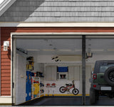Garage Door Screen for 1 Car 13x8FT, Magnetic Screen with Retractable Fiberglass Mesh and Heavy Duty Weighted Bottom, Easy Assem
