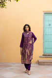 Anni Designer Women'S Rayon Viscose Straight Printed Kurta With Pant & Dupatta (Setul Begani_Xxl_Begani_Xx-Large),Begani,2XL,,,