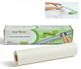 Planet Wrap Food Wrapping Paper White, 11x50 Inches, 50 Meters with Slide Cutter, Microwave Safe, Unprinted, Unwaxed, Uncoate