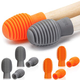 Frienda 8 Pieces Drum Stick Silent Tip Drum Quiet Sticks Mute Dampener Accessory Rubber Practice Percussion Tips Replacement Pra