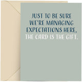 Modern Wit Happy Birthday Card - Single 4.25 X 5.5 Greeting Card With Envelope, Blank Inside, Funny Cards For Men And Women, Jus