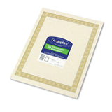Geographics Paper Certificate, 81/2x11, 50/PK, Gold
