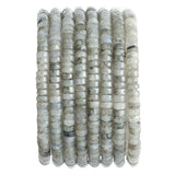 Natural Spectrolite Stone Spacer Beads 4x2mm 38cm/str Flat Round Loose Semi Gemstone Caps for Making Bracelets Necklace