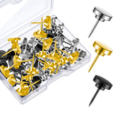 Shimeyao 30 Pieces Push Pins, Metal Thumb Tacks for Picture Photo Hanging, Wall Pins for Board Posters Bulletin Maps, Wall Tack