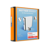 Staples 2-inch 3-Ring Better Binder, Bright Orange, 2/Pack (ST55874-CCVS)