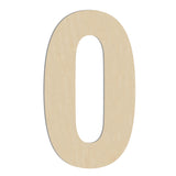 HILAZA 17 Inch Large Wooden Number 0, 1/4 in Thick Big Wood Letter for Wall Decor Crafts