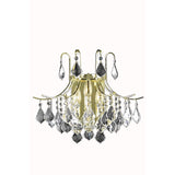 Elegant Lighting Living District Amelia 3-Light Transitional Metal Wall Sconce In Gold