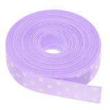 MECCANIXITY Grosgrain Ribbons 25 Yards 1 Inch Light Purple with White Dots Ribbon Bow Decoration for Crafts Gift Wrapping Weddin