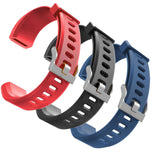 hoeslaw Watch Bands Replacement for ID115plus HR, Very Fit Pro Activity Fitness Tracker Wrist Bands Set, Multicolor Veryfitpro Smart Watch Strap Replacements (Red Blue Black)