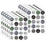 Modern Farmhouse Words to Inspire Planner Stickers, 120 Per Pack, 12 Packs