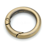 CRAFTMEMORE 2pcs 2 Inches Inner O Ring Spring Opening Snap Trigger Clip Buckle Charm Purse Making SCOS (Brushed Brass)