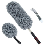 Loyakuu Car Duster Exterior Interior (3 Pack), Best Microfiber Multipurpose Car Cleaning Brush, Extendable Handle Duster for Car