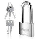 KAWAHA 41/50LKD-5SK 2 inch (50mm) Long Shackle High Security Stainless Steel Padlock with Key for Both Indoor and Outdoor use (H