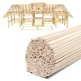 300 Pcs Balsa Wood Sticks 1/8 x 1/8 x 12 Inch balsa Wood Strips Hardwood Square Dowels balsa Wood dowels Unfinished Wooden Strip