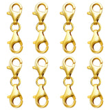 OHINGLT Double Lobster Claw Clasps Necklace Extender Gold, Double End Design Necklace Clasps and Closures, Bracelet Connector Su