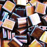 Miyuki Tila 2 Hole Square Beads Matte Metallic Copper 7.2 Grams