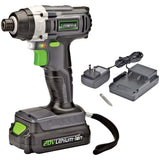 Genesis GLID20A 20 Volt Lithiumion BatteryPowered Cordless Variable Speed Impact Driver with 1/4 Collet , BuiltIn LED Work L