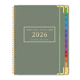 Planner -2026, Hardcover Weekly & Monthly Calendar Planner, January 2026 - December 2026, 6 x 8 , Daily Agenda Book with Colorf