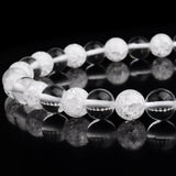 RUBYCA Natural AAA Grade Quartz Crystal Mix Round Translucent Crackle Jewelry Making (1 Strand 10mm)