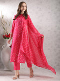 Gosriki Women'S Rayon Blend Straight Printed Kurta With Pant & Dupatta (Stree Pink-Vks02-Gs_S_Pink_Small),Pink,,B0DJWH9F1M