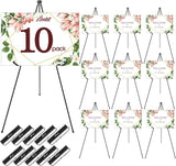 AROIC 63 Easel Stand for Display, 10 Pack Portable Foldable Metal Easel, Easels for Signs Wedding Logos,Arts, Painting,Adjustabl