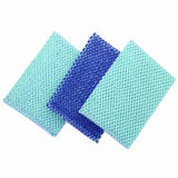 Kuwish Korean 3 pack Dish Scrubber NonScratch DoubleSided Mesh Scrubber for Dishes Pots Pans OdorFree QuickDry Reusable Sp