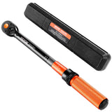 VEVOR 1/2-inch Drive Torque Wrench, 10-170 ft.lb/13.6-230.5 Nm, Dual-Direction Adjustable 72 tooth Click Torque Wrench with Buck