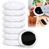 DaisyInner Lambswool Stain Pad 4 Inch Wood Stain Applicator Pads No Waste Reusable Lambswool Wax Applicator Staining Pads for Wo