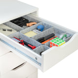 Rajas Goods Drawer Organizer Compatible with Ikea Alex Drawer Unit, 10Piece Modular Felt Tray Organizer Set, Perfect Fit (Light
