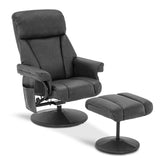 MCombo Swivel Recliner with Ottoman, TV Chair with Vibration Massage, Ideal for RV Small Space, Living Room & Bedroom 4539 4828