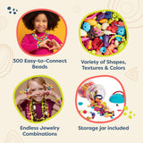 B. Toys - Pop Arty! 300 Pcs- Jewlery Making Kit- Creative Pop Snap Bead Set For Kids -Diy Craft Jewelry Making Kit -Necklaces, R