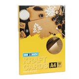 DOODLEDASH Kraft Cards A4 Size Sheets and 250 GSM for Greeting Cards, Art & Craft Home, School, Office Stationery (A450 Sheets)