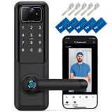 WiFi Camera Video Smart Door Lock with Fingerprint, Nyboer Keyless Entry, Electronic Digital Keypad with Handle