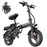 Electric Bike for Adults and Teens 500W Motor, 14 Folding E bike with 48V Removable Battery UL 2849 Certified, Commuter Electric