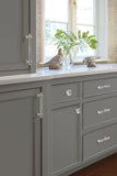 Amerock | Cabinet Pull | Clear/Polished Nickel | 6-5/16 Inch (160 Mm) Center To Center | Glacio | 1 Pack | Drawer Pull | Drawer